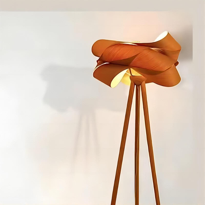 Handmade Wood Floor Lamp