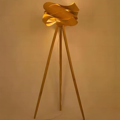 Handmade Wood Floor Lamp